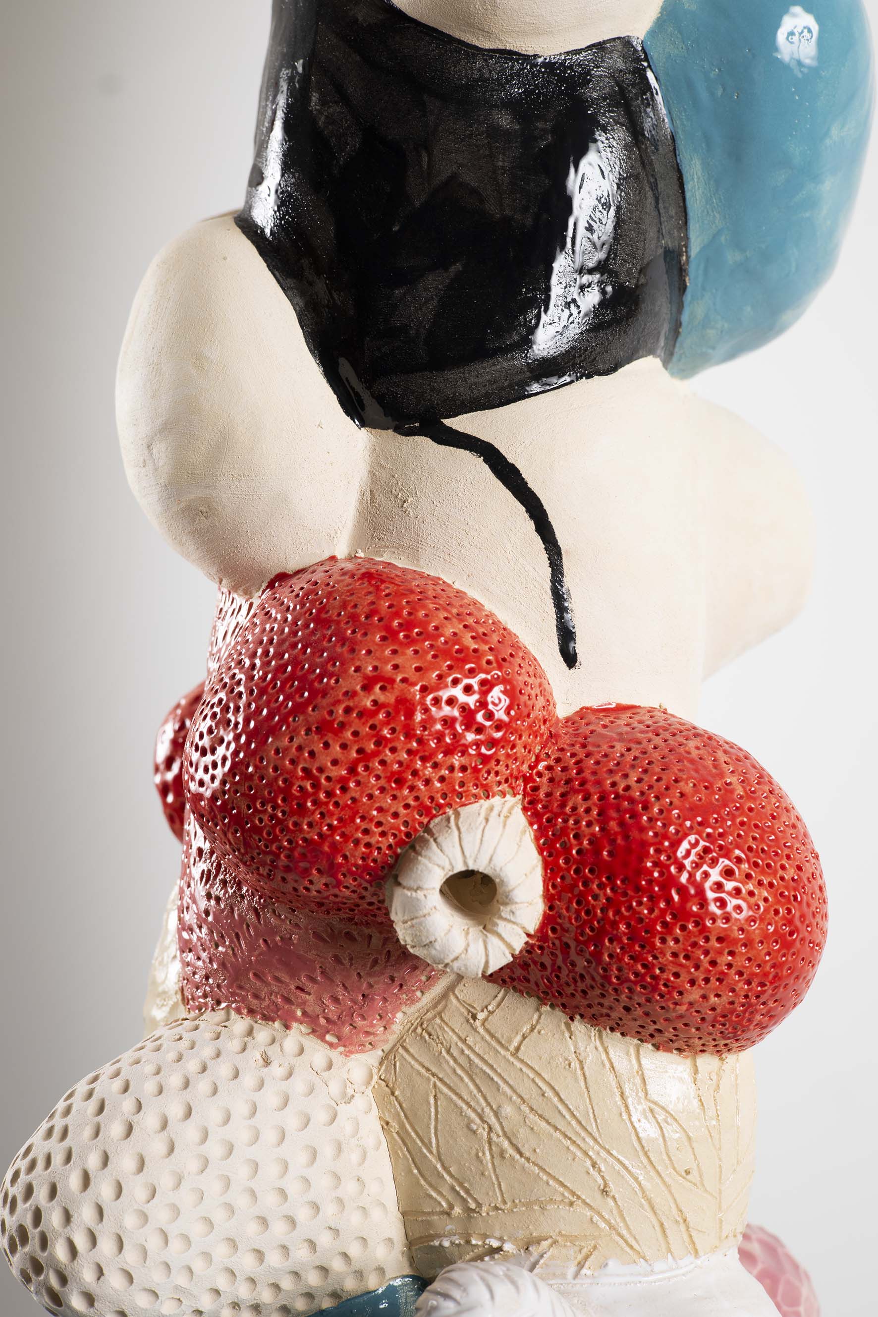 Cherry delight 2024 ceramics, glaze, wood 52 x 26 cm