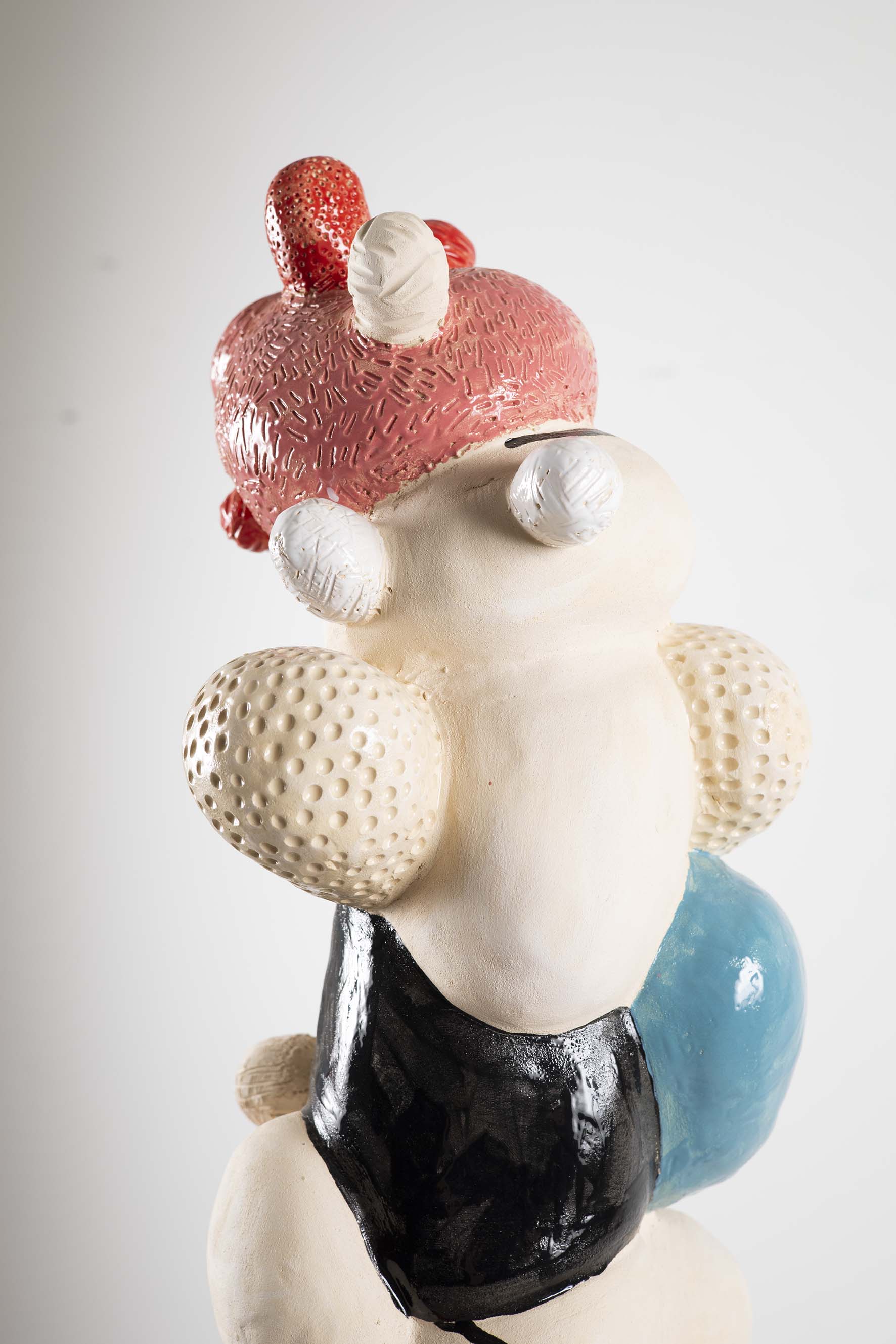 Cherry delight 2024 ceramics, glaze, wood 52 x 26 cm