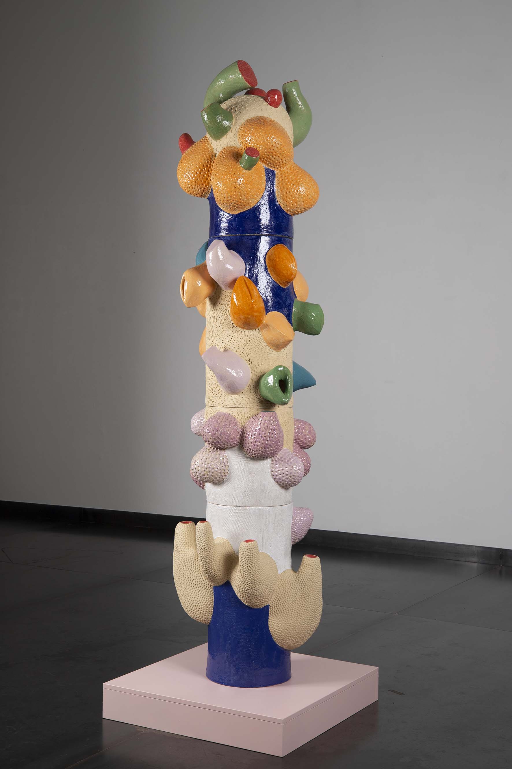 Monumental Happyness 2024 ceramics, glaze, 210 x 54 cm