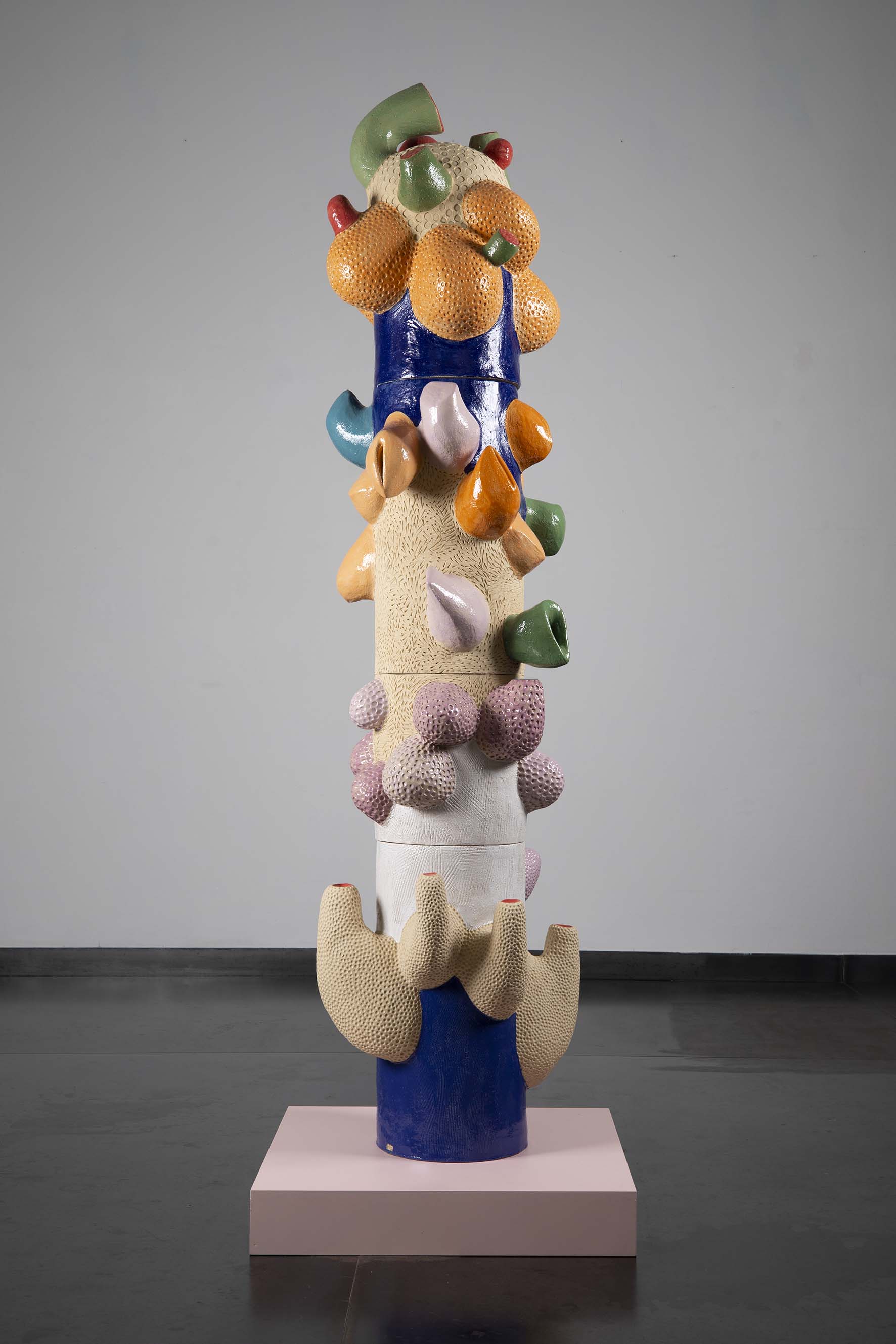 Monumental Happyness 2024 ceramics, glaze, 210 x 54 cm